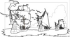 Lamina para colorear Dibujos del D&iacute;a de La Hispanidad - D&iacute;a de la Raza. barcos de carabelas